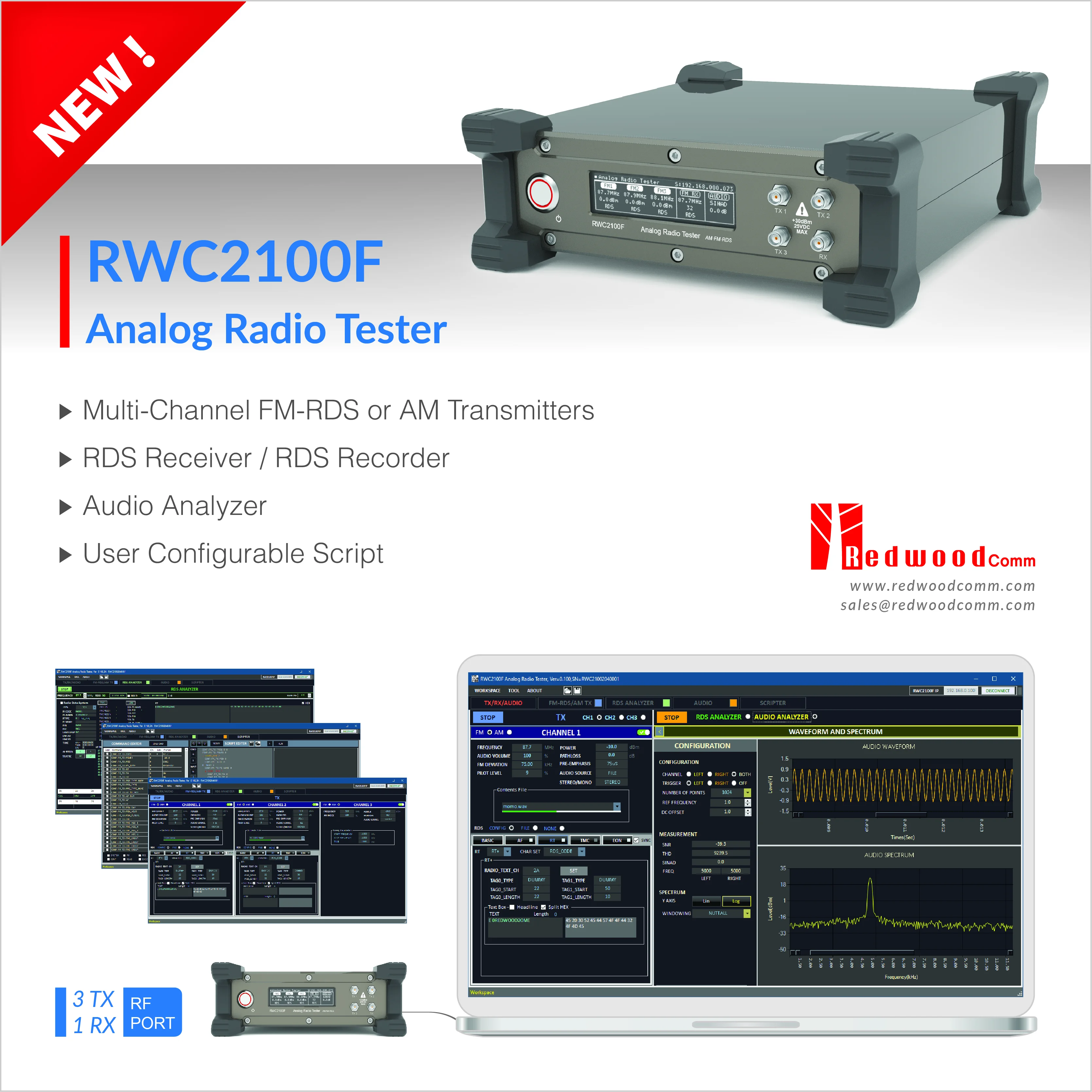 New Analog Radio Tester Launch - RWC2100F